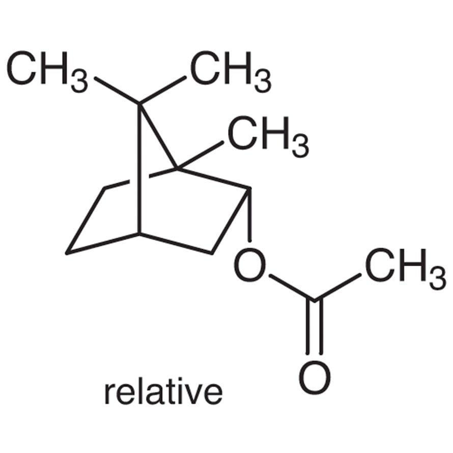 Bornyl Acetate (contains ca. 20% Isobornyl Acetate) >70.0%(GC) - CAS 5655-61-8