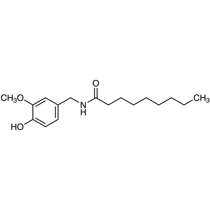 N-Vanillylnonanamide [=Capsaicin (Synthetic)] >98.0%(HPLC)(N) - CAS 2444-46-4