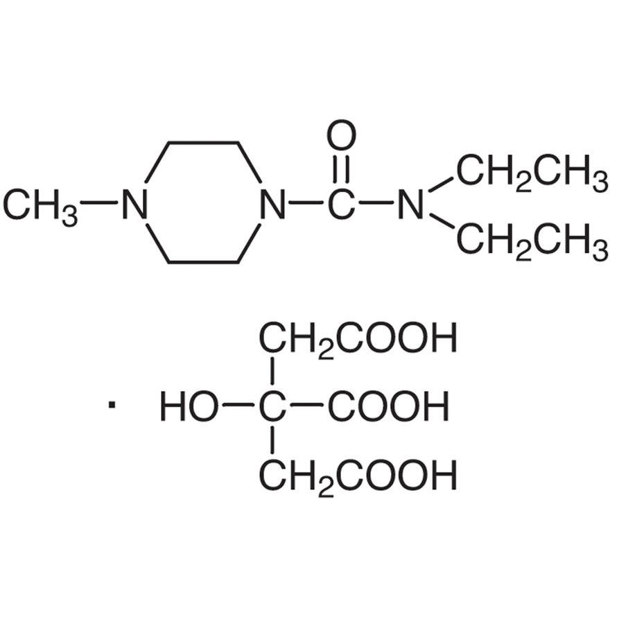Diethylcarbamazine Citrate >98.0%(T) - CAS 1642-54-2