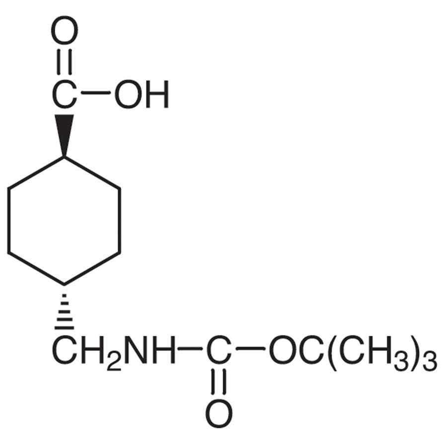 trans-4-(tert-Butoxycarbonylaminomethyl)cyclohexanecarboxylic Acid >98.0%(GC)(T) - CAS 27687-14-5