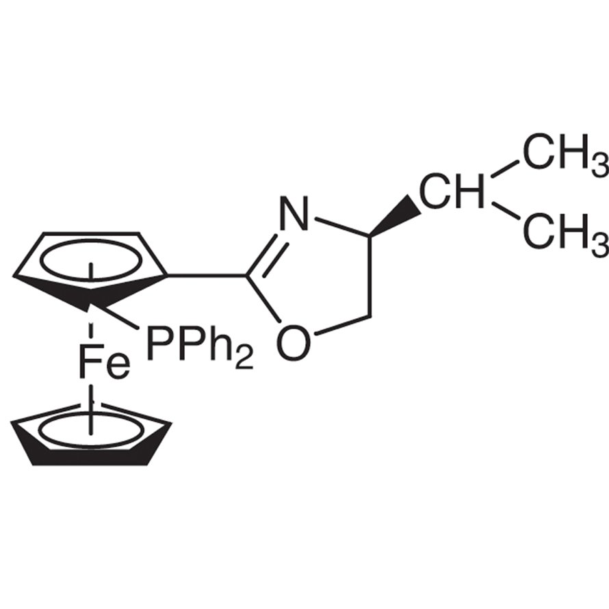 (S)-1-(Diphenylphosphino)-2-[(S)-4-isopropyloxazolin-2-yl]ferrocene >97.0%(GC)(T) - CAS 163169-29-7