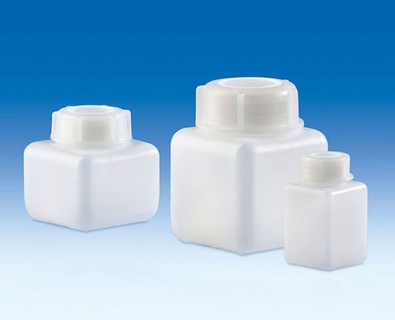 Şişe (Pe-Ld) Vidalı Kapaklı ( Sızdırmaz ), Kare Tip, Geniş Boyunlu, Gl 65   1000 ml