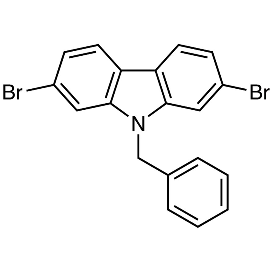 9-Benzyl-2,7-dibromo-9H-carbazole >98.0%(GC)(N) - CAS 1384281-49-5