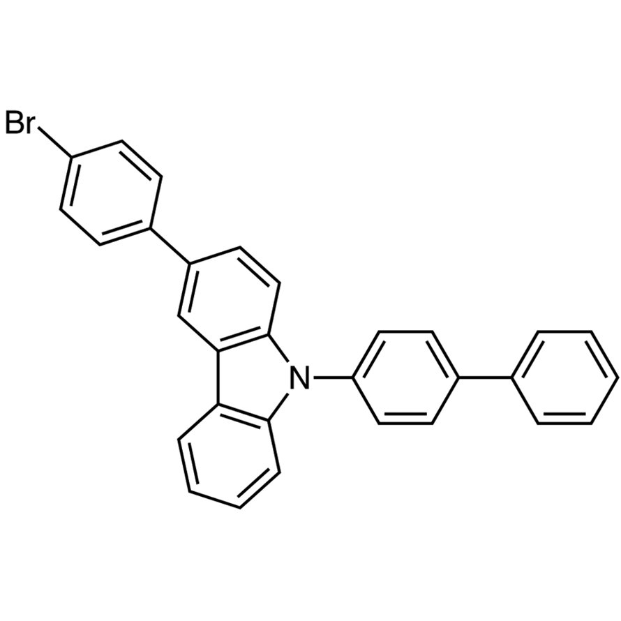 9-(4-Biphenylyl)-3-(4-bromophenyl)carbazole >98.0%(HPLC)(N) - CAS 1028648-25-0