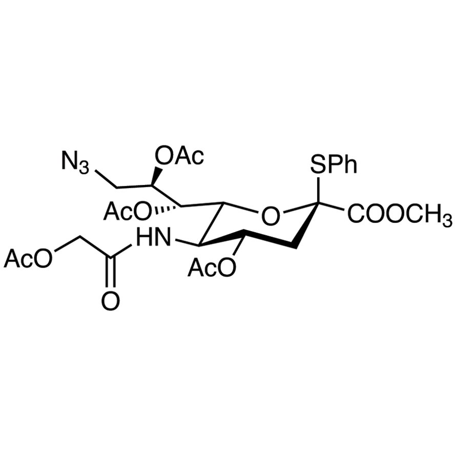 Methyl (Phenyl 5-Acetoxyacetamido-4,7,8-tri-O-acetyl-9-azido-3,5,9-trideoxy-2-thio-D-glycero-β-D-galacto-2-nonulopyranosid)onate >93.0%(HPLC) - CAS 1195053-25-8