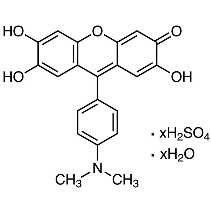 9-(4'-Dimethylaminophenyl)-2,6,7-trihydroxyfluorone Sulfate Hydrate >96.0%(HPLC) - CAS 71501-19-4