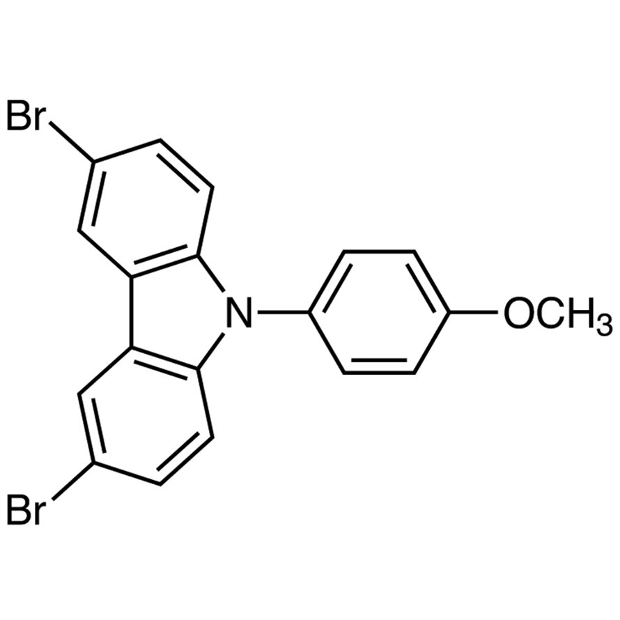 3,6-Dibromo-9-(4-methoxyphenyl)-9H-carbazole >98.0%(HPLC) - CAS 746651-52-5