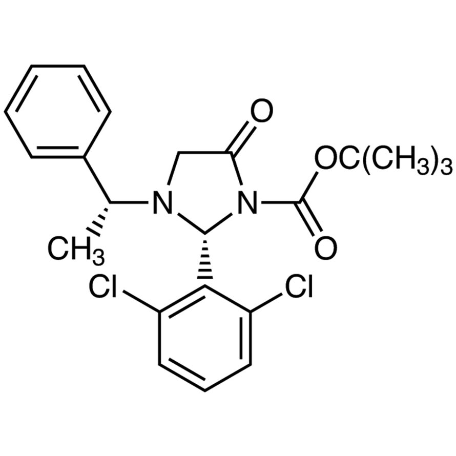 tert-Butyl (R)-2-(2,6-Dichlorophenyl)-5-oxo-3-[(R)-1-phenylethyl]imidazolidine-1-carboxylate >98.0%(HPLC) - CAS 1004755-00-3
