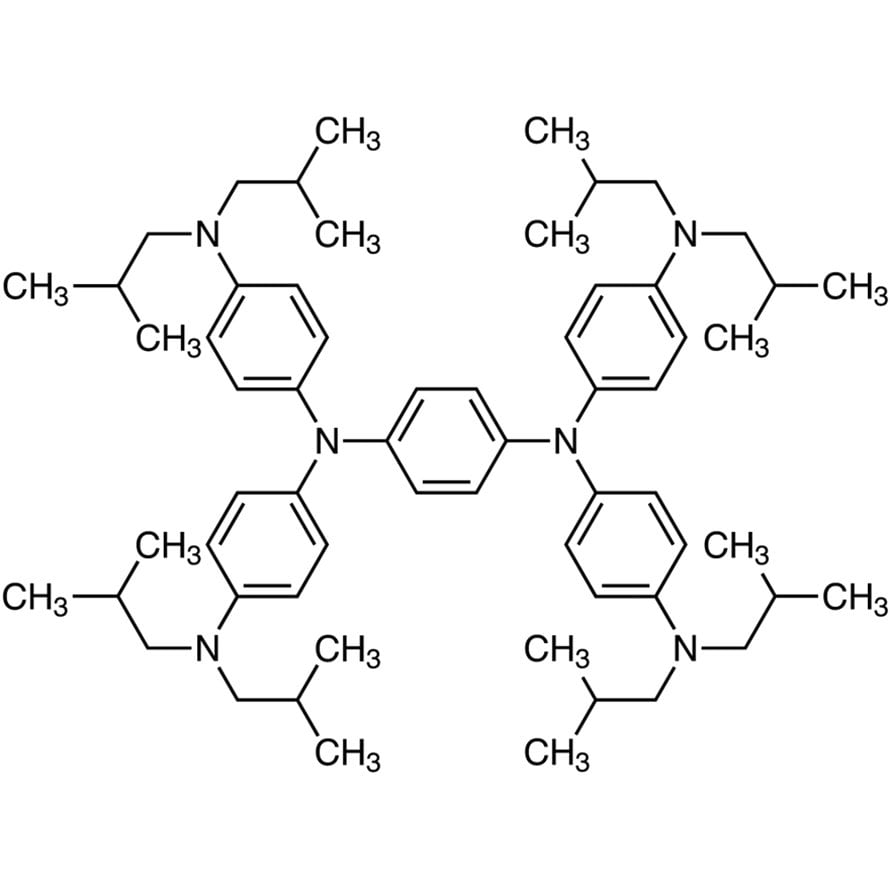 N,N,N',N'-Tetrakis[4-(diisobutylamino)phenyl]-1,4-phenylenediamine >98.0%(T) - CAS 485831-34-3