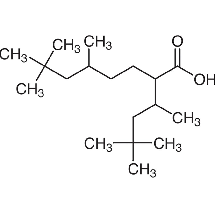 Isostearic Acid (=2,2,4,8,10,10-Hexamethylundecane-5-carboxylic Acid) >90.0%(GC) - CAS 54680-48-7