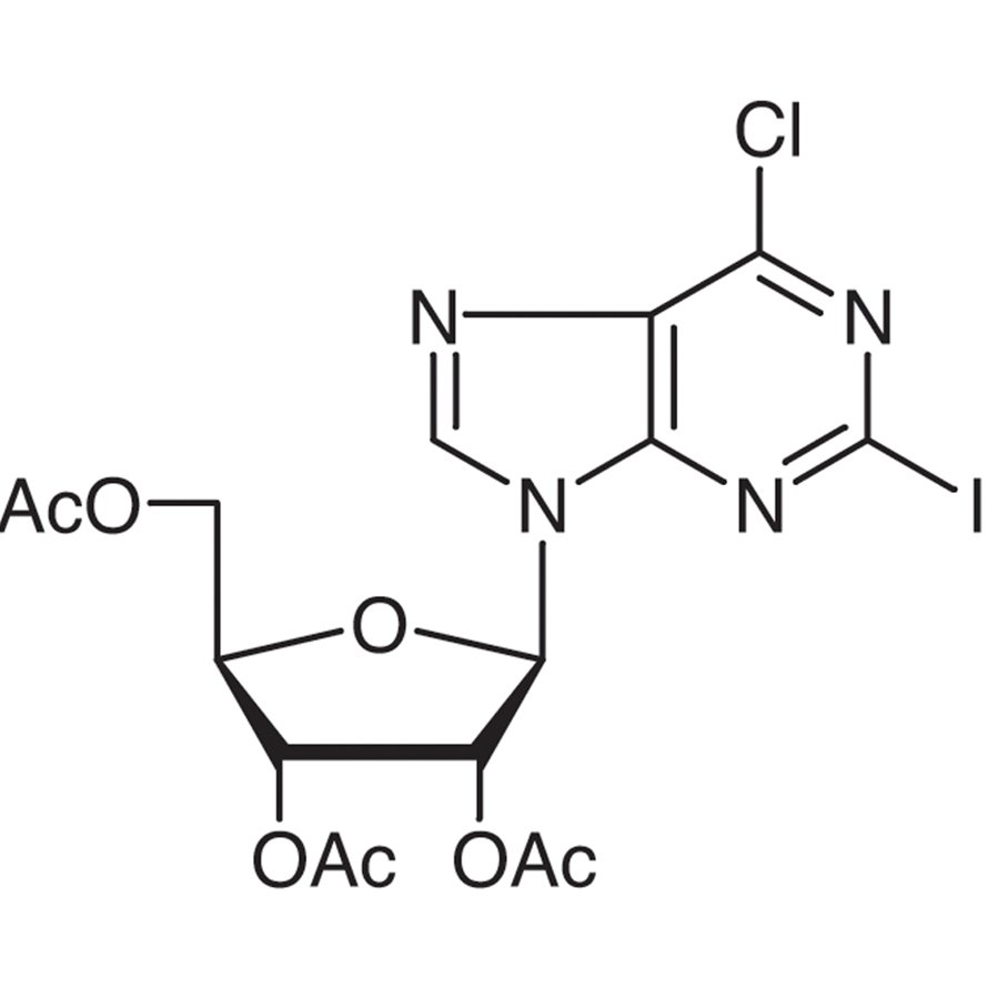 2',3',5'-Tri-O-acetyl-6-chloro-2-iodopurine Riboside >97.0%(HPLC)(N) - CAS 5987-76-8