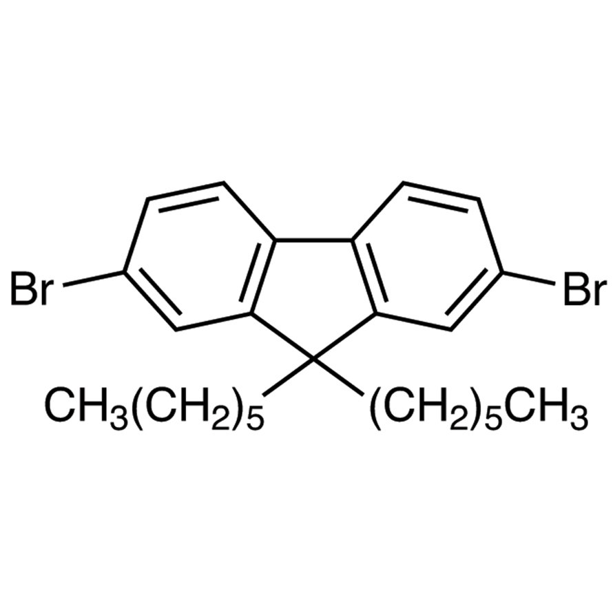 2,7-Dibromo-9,9-dihexylfluorene >98.0%(HPLC) - CAS 189367-54-2