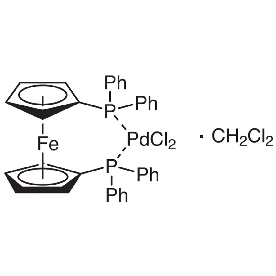 [1,1'-Bis(diphenylphosphino)ferrocene]palladium(II) Dichloride Dichloromethane Adduct >98.0%(T) - CAS 95464-05-4