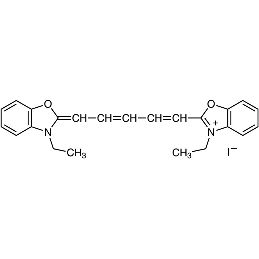 3,3'-Diethyloxadicarbocyanine Iodide >98.0%(N) - CAS 14806-50-9