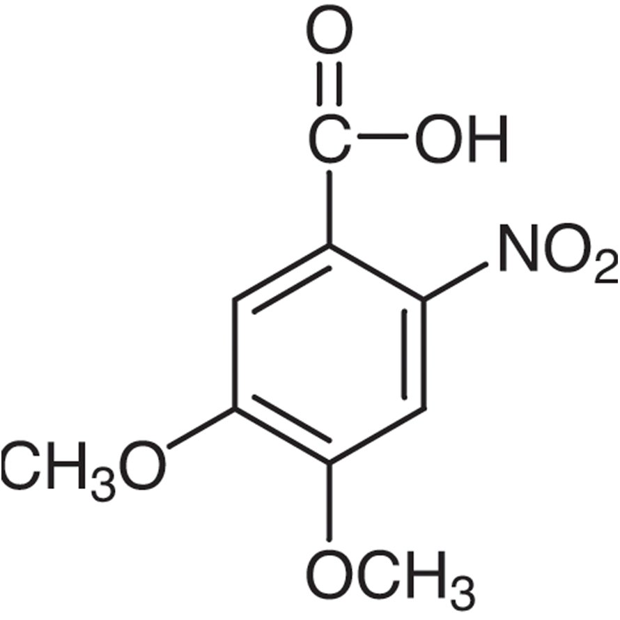4,5-Dimethoxy-2-nitrobenzoic Acid >98.0%(GC)(T) - CAS 4998-07-6