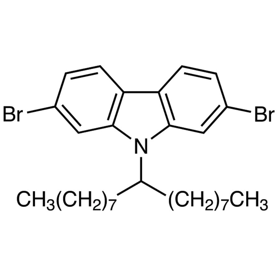 2,7-Dibromo-9-(9-heptadecyl)carbazole >98.0%(HPLC)(N) - CAS 955964-73-5