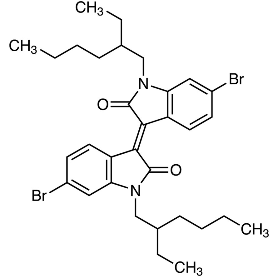 6,6'-Dibromo-1,1'-bis(2-exylhexyl)isoindigo >98.0%(HPLC)(N) - CAS 1147124-23-9