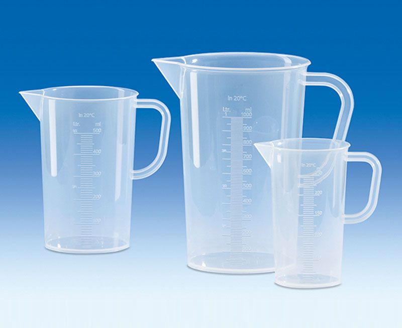 Beher-Kulplu, Plastik (Pp) Mat, Taksimatları, Baskılı   5000 ml