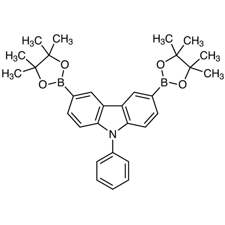 9-Phenyl-3,6-bis(4,4,5,5-tetramethyl-1,3,2-dioxaborolan-2-yl)carbazole >98.0%(HPLC)(N) - CAS 618442-57-2