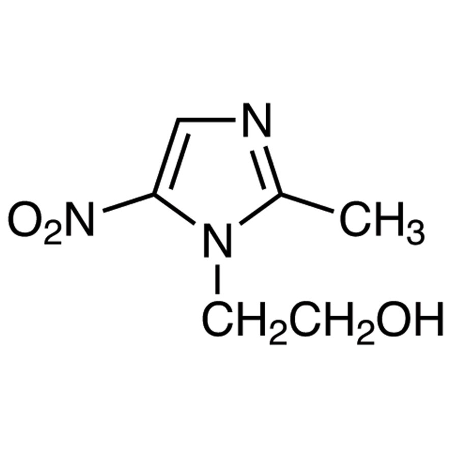 2-Methyl-5-nitroimidazole-1-ethanol >99.0%(GC)(T) - CAS 443-48-1