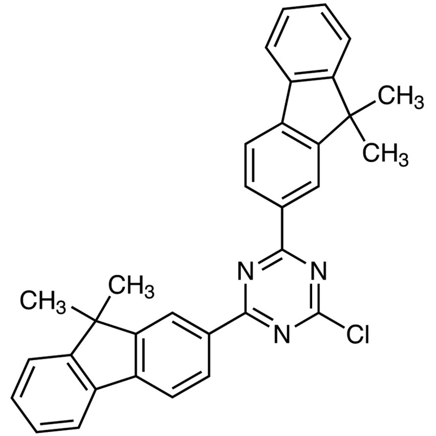 2-Chloro-4,6-bis(9,9-dimethyl-9H-fluoren-2-yl)-1,3,5-triazine >98.0%(N) - CAS 1459162-69-6