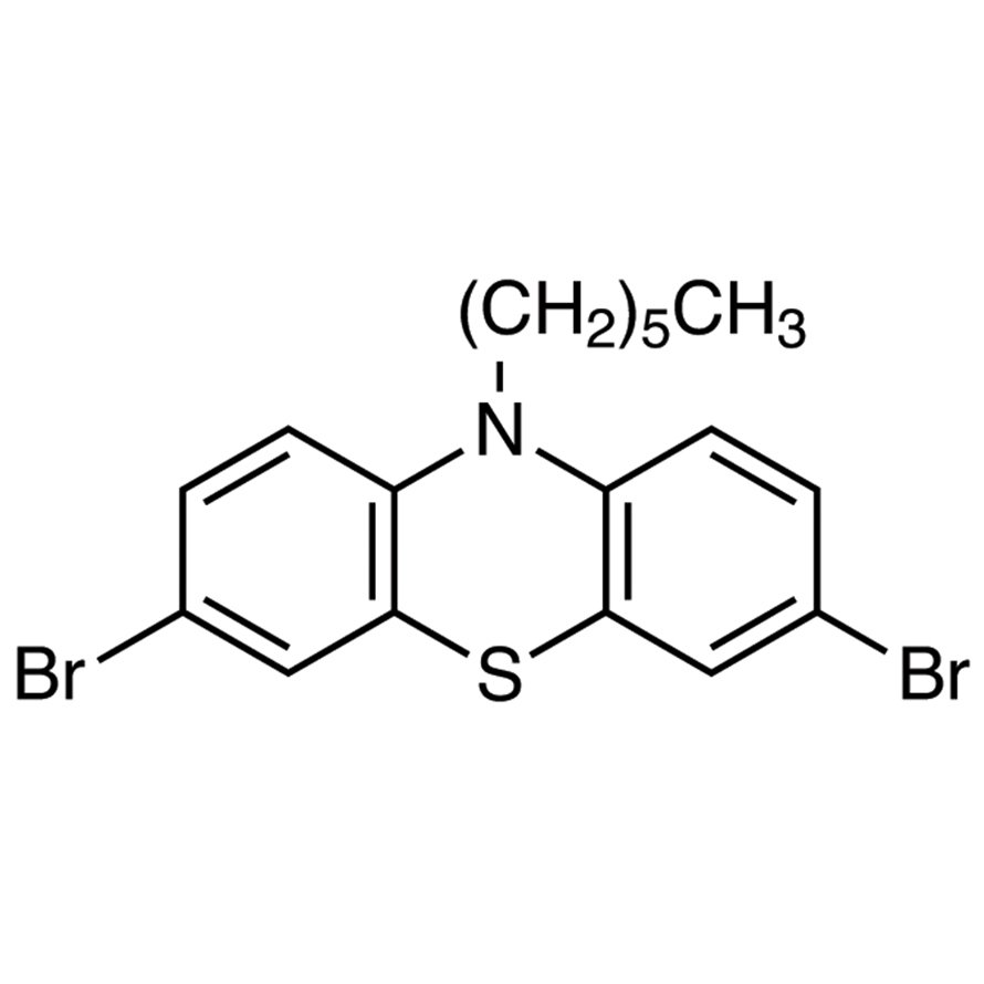 3,7-Dibromo-10-hexylphenothiazine >98.0%(HPLC)(N) - CAS 312924-93-9
