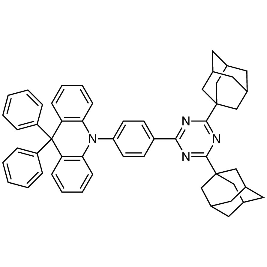 10-[4-[4,6-Di(adamantan-1-yl)-1,3,5-triazin-2-yl]phenyl]-9,9-diphenyl-9,10-dihydroacridine (purified by sublimation) >99.0%(HPLC) - CAS 2250187-17-6
