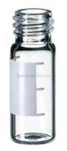 Vial 1,5 ml, Vidalı, 32X11,6 mm, Beyaz, 1. Hidrolitik Kalite, Geniş Ağızı, Etiketli Ve Dolum Hatları