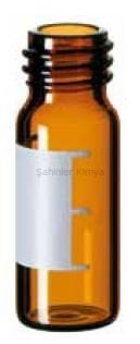 Vial 1,5 ml, Vidalı, 32X11,6 mm, Amber, 1. Hidrolitik Kalite, Geniş Ağızı, Etiketli Ve Dolum Hatları