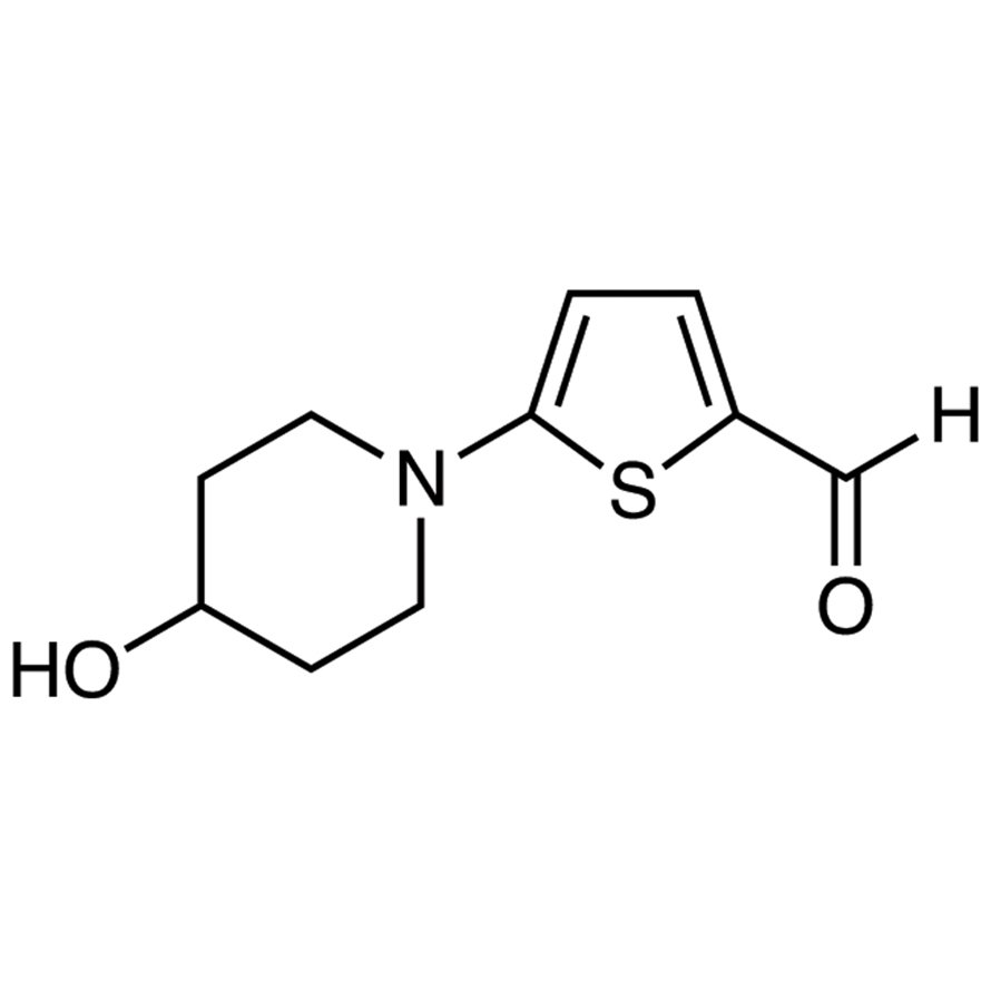 5-(4-Hydroxypiperidin-1-yl)thiophene-2-carboxaldehyde >98.0%(GC) - CAS 207290-72-0