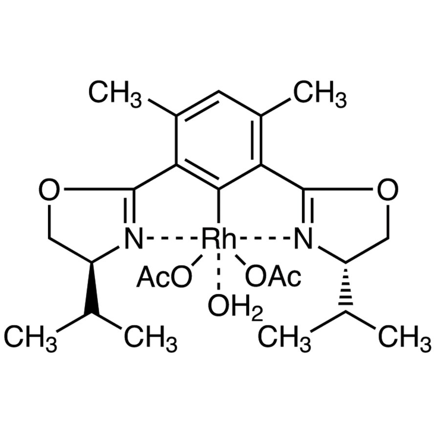 Bis(acetato)aqua[(S,S)-4,6-bis(4-isopropyl-2-oxazolin-2-yl)-m-xylene]rhodium  - CAS 929896-28-6