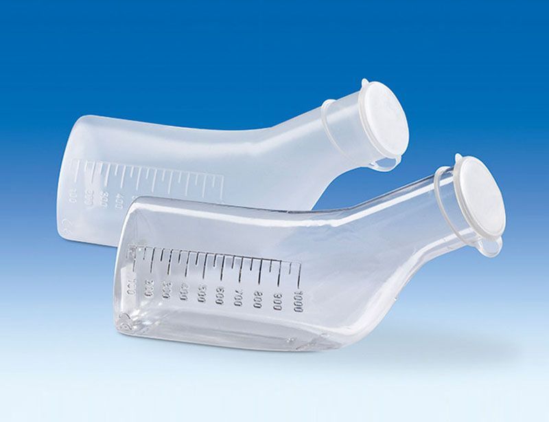 İdrar Şişesi- Kapaklı(Pp) Skalalı - 121° Dereceye Kadar Otoklavlanabilir   1000 ml