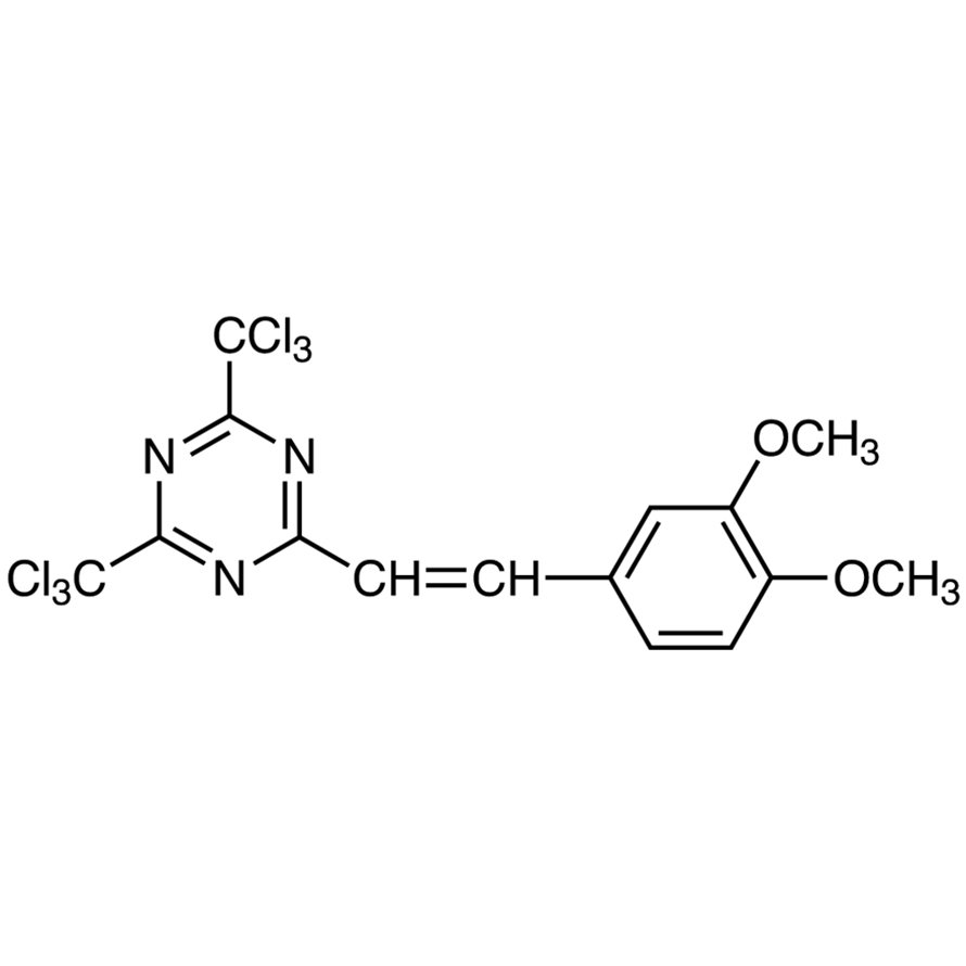 2-(3,4-Dimethoxystyryl)-4,6-bis(trichloromethyl)-1,3,5-triazine >98.0%(HPLC)(N) - CAS 42880-07-9