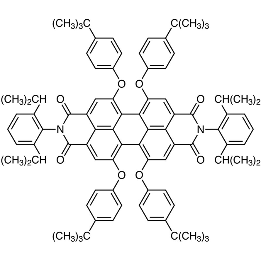 1,6,7,12-Tetrakis(4-tert-butylphenoxy)-N,N'-bis(2,6-diisopropylphenyl)-3,4,9,10-perylenetetracarboxylic Diimide >98.0%(HPLC)(N) - CAS 112078-08-7
