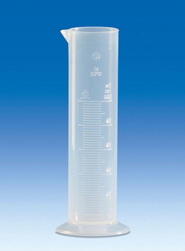 Mezür Plastik (Pp), B Kalite, Kısa Form, Mat Skalalı    50 ml