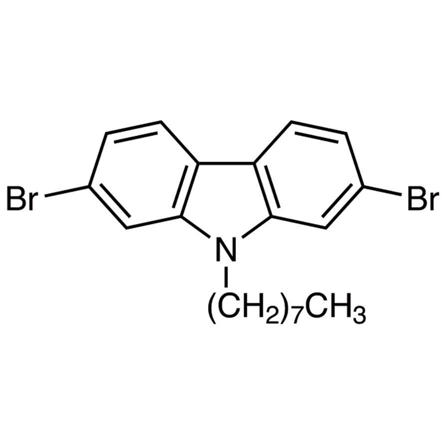 2,7-Dibromo-9-n-octylcarbazole >98.0%(GC) - CAS 726169-75-1