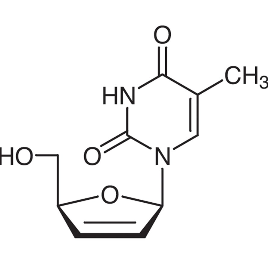 2',3'-Didehydro-3'-deoxythymidine >98.0%(T)(HPLC) - CAS 3056-17-5
