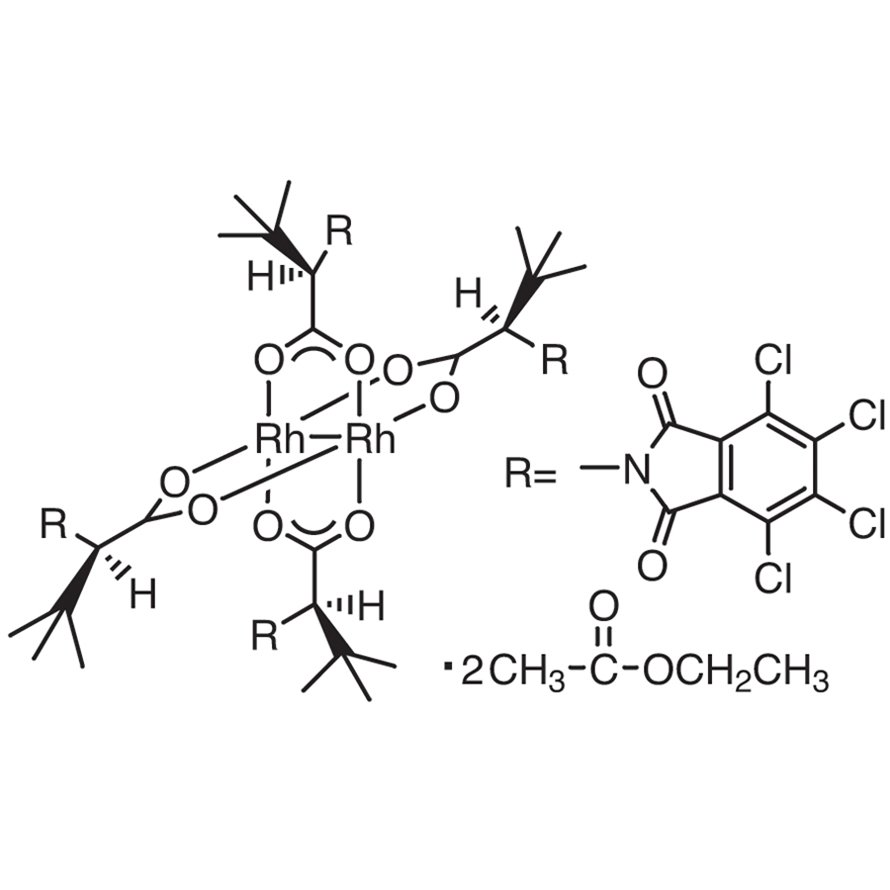 Tetrakis[N-tetrachlorophthaloyl-(R)-tert-leucinato]dirhodium Bis(ethyl Acetate) Adduct >98.0%(HPLC) - CAS 2001054-66-4