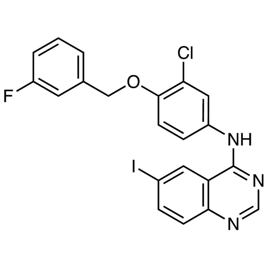4-[3-Chloro-4-(3-fluorobenzyloxy)phenylamino]-6-iodoquinazoline >98.0%(T)(HPLC) - CAS 231278-20-9