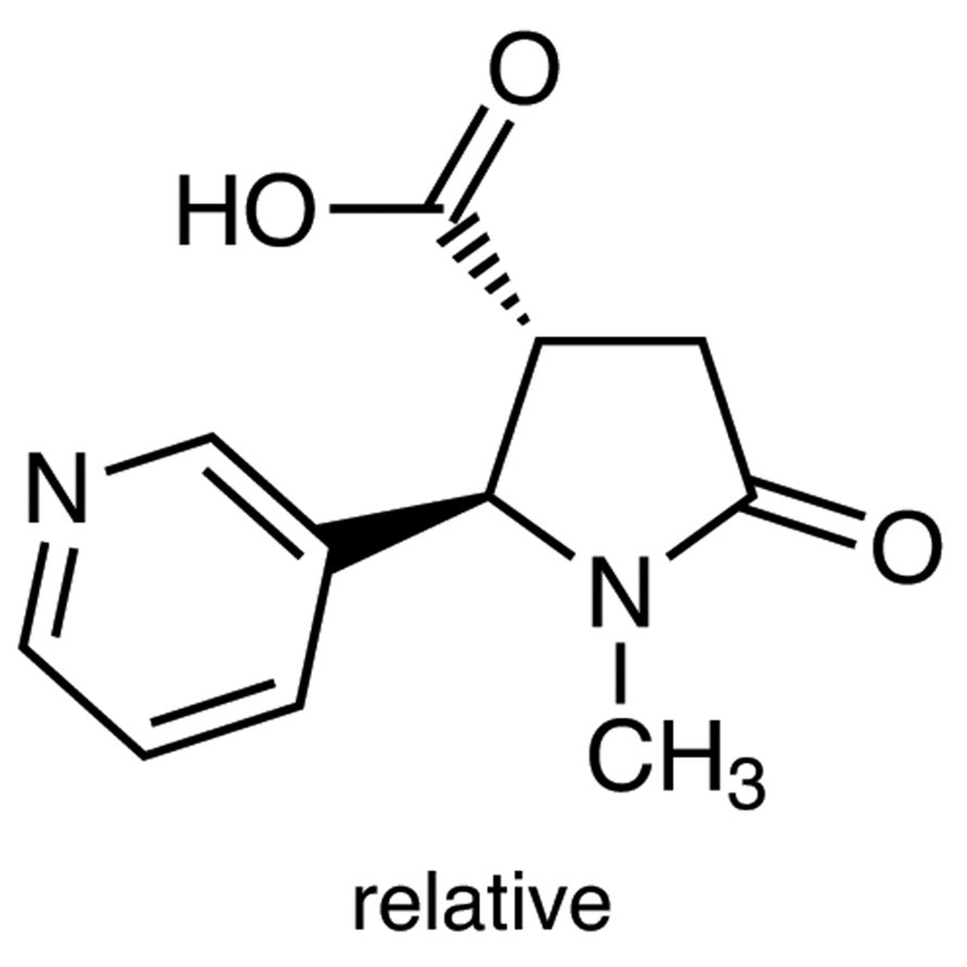 trans-1-Methyl-4-carboxy-5-(3-pyridyl)-2-pyrrolidinone >95.0%(GC)(T) - CAS 161171-06-8