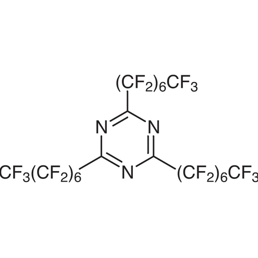 2,4,6-Tris(pentadecafluoroheptyl)-1,3,5-triazine >98.0%(GC) - CAS 21674-38-4