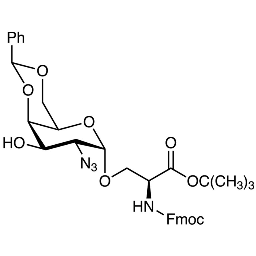 O-(2-Azido-4,6-O-benzylidene-2-deoxy-α-D-galactopyranosyl)-N-[(9H-fluoren-9-ylmethoxy)carbonyl]-L-serine tert-Butyl Ester >92.0%(HPLC) - CAS 878483-02-4